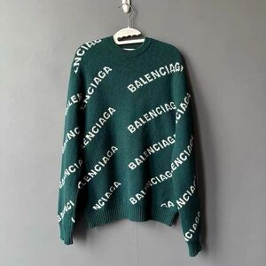🚩steal Authentic Balenciaga Green Logo Sweater